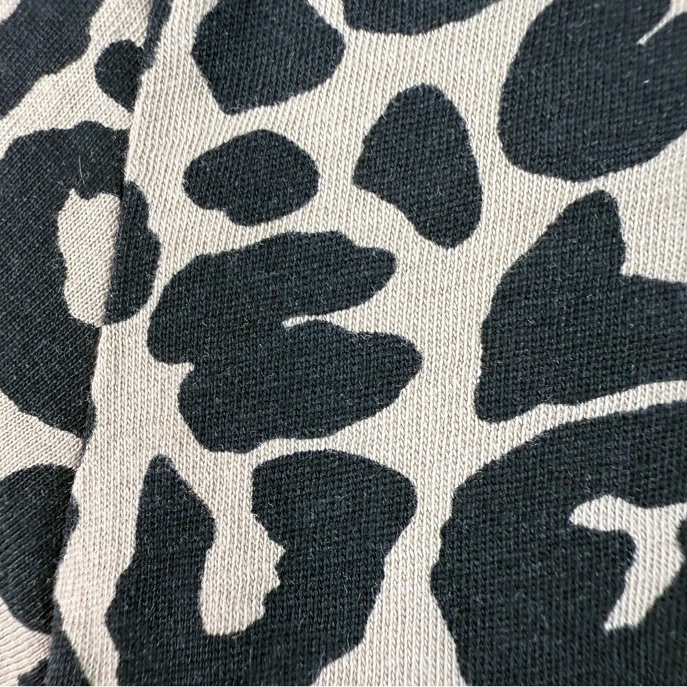 Zara T-shirt cheetah animal print flowy Leopard Print Top - Black and Tan - Picture 9 of 10